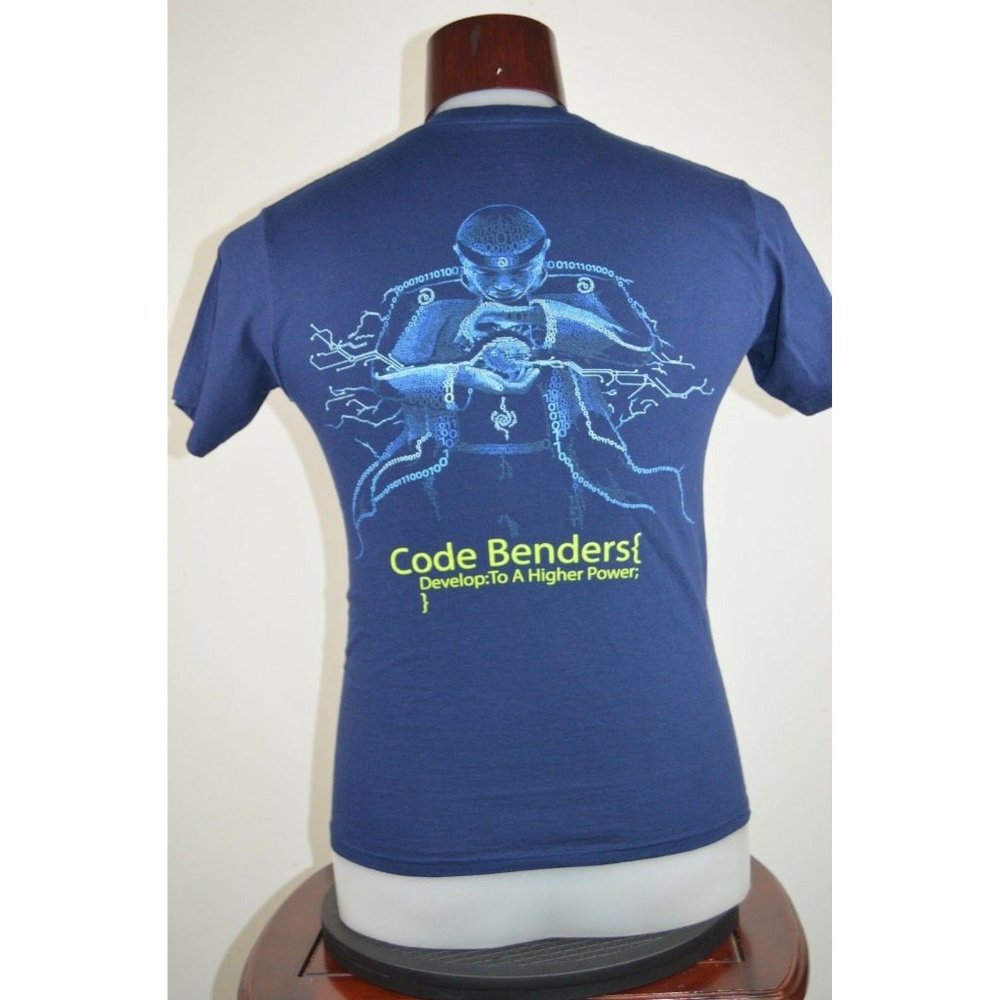 Intel Software Blue Code Benders Develop T Shirt S - image 6